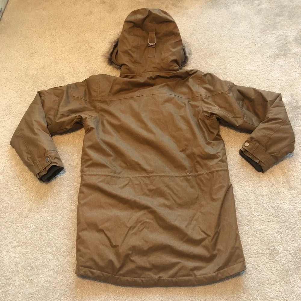Columbia Mens Barlow Pass Turbodown II Jacket Brown Coat Size Small Waterproof